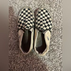 Black and white checked vans